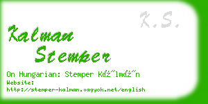 kalman stemper business card